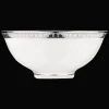 Porcelain Chinese Soup Bowl Platinum finish