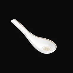 Porcelain Chinese Spoon Platinum Finish
