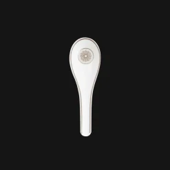 Porcelain Chinese Spoon Platinum Finish