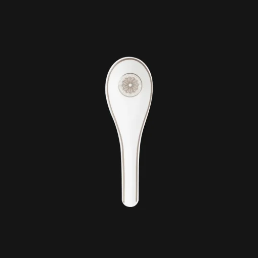 Porcelain Chinese Spoon Platinum Finish