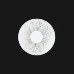 2 Porcelain Coffee Cup and Saucers Platinum Finish