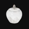 Porcelain Covered Sugar Bowl 30cl Platinum Finish