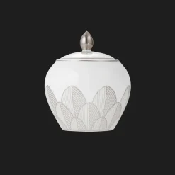 Porcelain Covered Sugar Bowl 30cl Platinum Finish