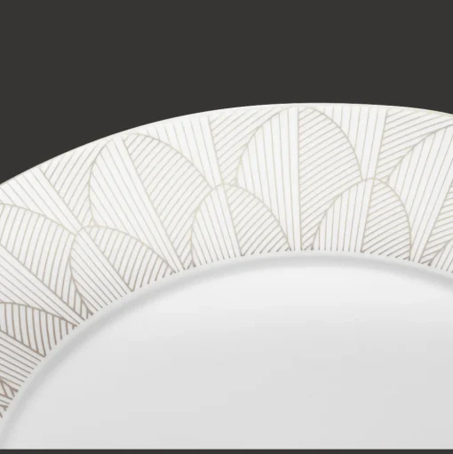 Porcelain Dinner plate Platinum Finish