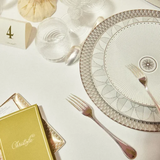 Porcelain Dinner plate Platinum Finish