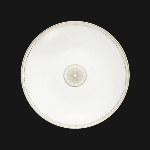 Porcelain Open Vegetable Dish Gold Finish