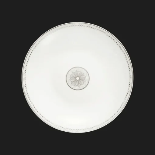 Porcelain Open Vegetable Dish Platinum Finish