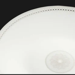 Porcelain Open Vegetable Dish Platinum Finish