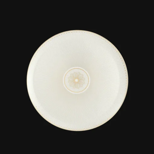 Porcelain Pie Dish Gold Finish