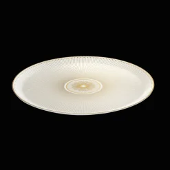 Porcelain Pie Dish Gold Finish