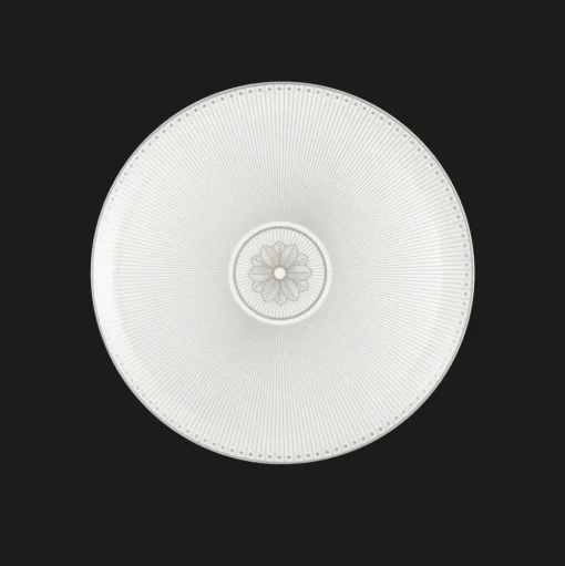 Porcelain Pie Dish Platinum Finish