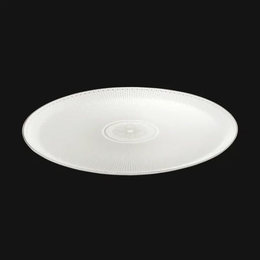 Porcelain Pie Dish Platinum Finish