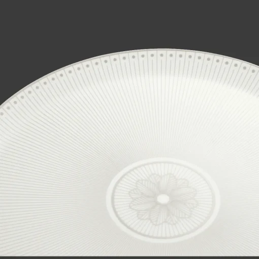 Porcelain Pie Dish Platinum Finish