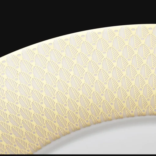 Porcelain Underplate Gold Finish