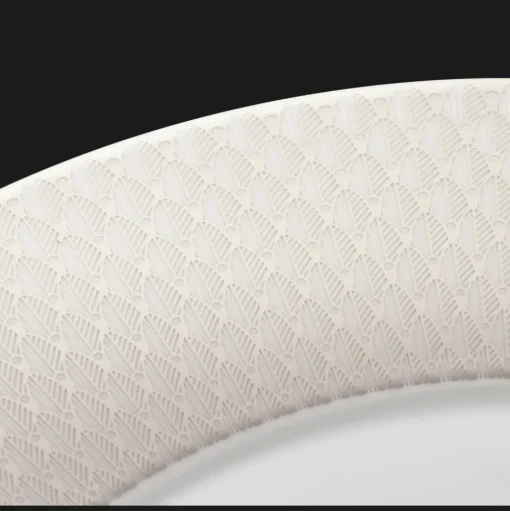 Porcelain Underplate Platinum Finish