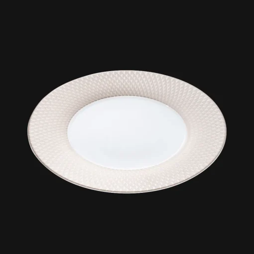 Porcelain Underplate Platinum Finish