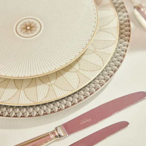 Porcelain Underplate Platinum Finish