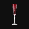 Red Crystal Champagne Flute