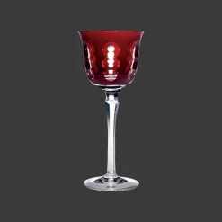 Red Crystal Wine Glass