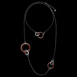 Rosewood & Sterling Silver Necklace