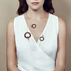 Rosewood & Sterling Silver Necklace