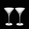 Set of 2 Crystal Martini Glasses