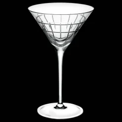 Set of 2 Crystal Martini Glasses