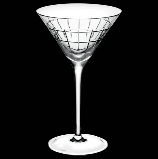 Set of 2 Crystal Martini Glasses