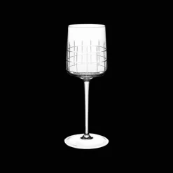 Set of 2 crystal red wine glasses