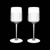 Set of 2 crystal water glasses