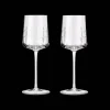 Set of 2 Crystal White Wine Glasses