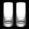 Set of 2 highball crystal glasses
