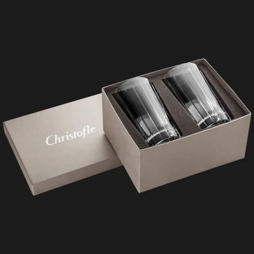 Set of 2 highball crystal glasses