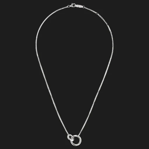 Short necklace with two rings Idole de Christofle Sterling