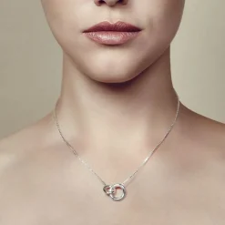 Short necklace with two rings Idole de Christofle Sterling