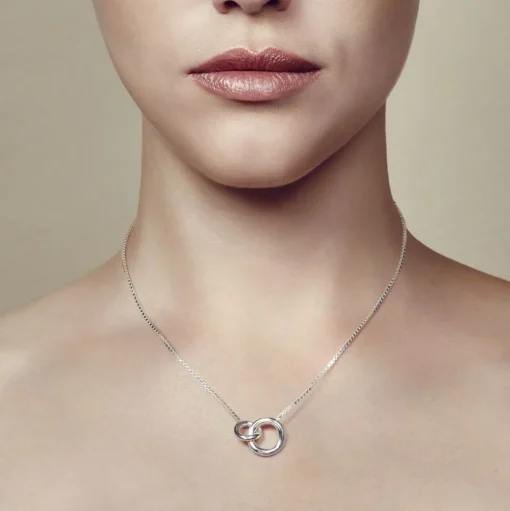 Short necklace with two rings Idole de Christofle Sterling