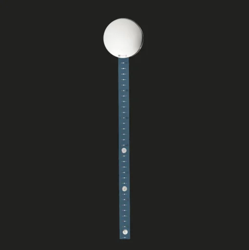 Silver plated measuring rod with veal Italian leather