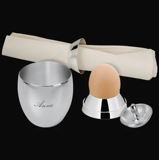 Silver-Plated Birth Egg Baby Gift Set