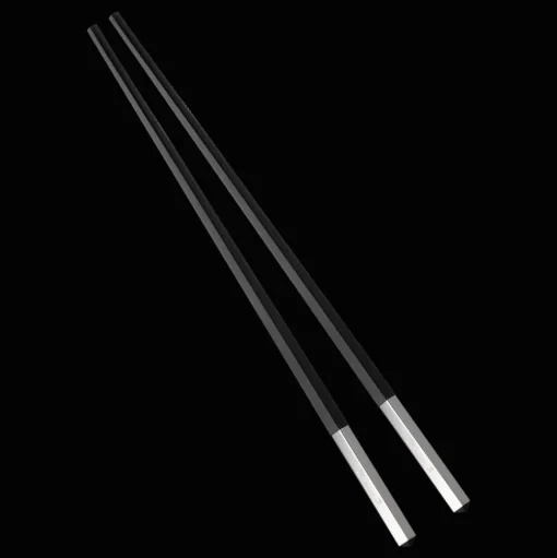 Silver-Plated Black Chinese Chopsticks