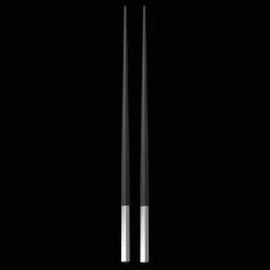 Silver-Plated Black Japanese Chopsticks