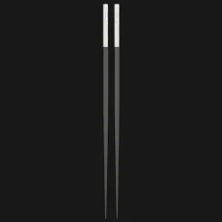 Silver-Plated Black Japanese Chopsticks with Case