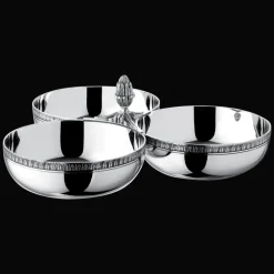 Silver-Plated 3-Bowl Server