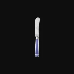 Silver-Plated Butter Spreader - Marbled Blue