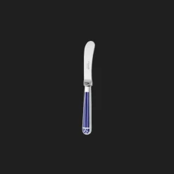 Silver-Plated Butter Spreader - Marbled Blue