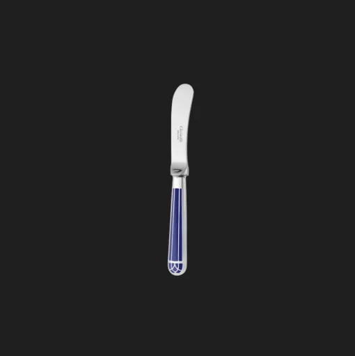 Silver-Plated Butter Spreader - Marbled Blue