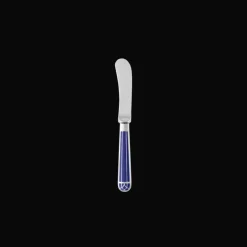 Silver-Plated Butter Spreader - Marbled Blue