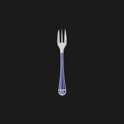 Silver-plated Cake Fork - Marbled Blue