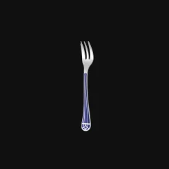 Silver-plated Cake Fork - Marbled Blue