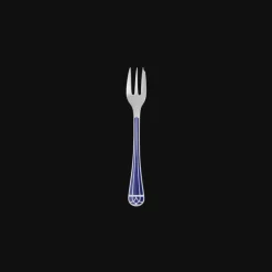 Silver-plated Cake Fork - Marbled Blue