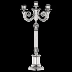 Silver-Plated Candelabra For Five Candles